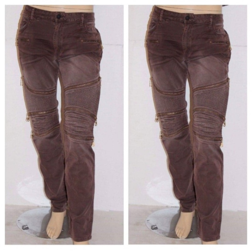 NEW ROBIN'S JEAN THE SHOW Moto Slim Jeans SZ 40
